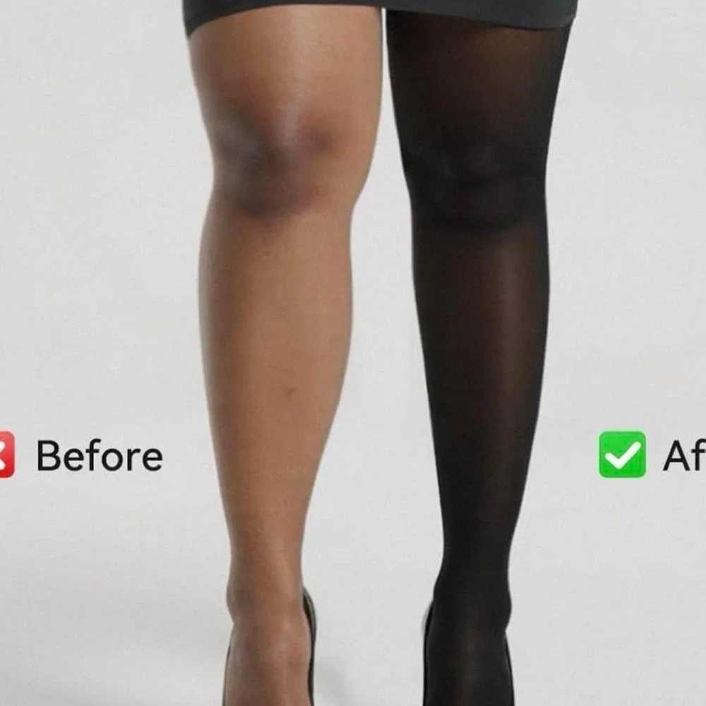 LUCKMEEY Black Tights L/XL High Waist Tummy Control Butt Lift NEW